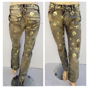 NEW ROBIN'S JEAN Marlon Slim Straight Jeans SZ 33